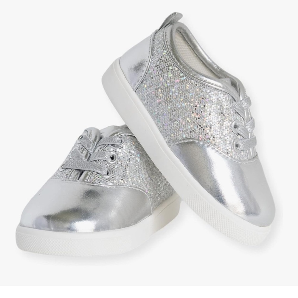 New🌟Wee Squeak Toddler Squeaky Tennis Shoes with Removable Squeaker-Lexi Silver